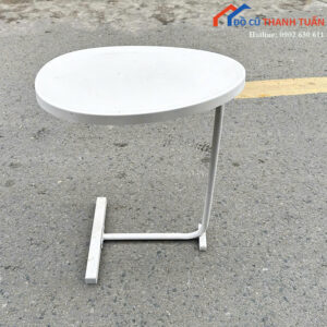 Bàn Cafe Cũ Màu Trắng Chân Chữ T Nhỏ Gọn