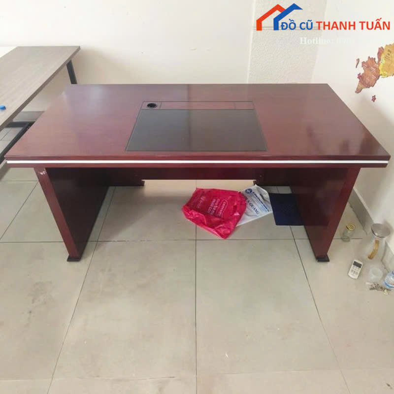 ban-giam-doc-1m6x80-G2tr-2 Bàn Giám Đốc Cũ 1M6x80CM Màu Nâu Vân Gỗ (Nhiều Mẫu)