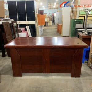 Bàn Giám Đốc Cũ 1M6x80CM Có Lỗ Đi Dây Tiện Lợi