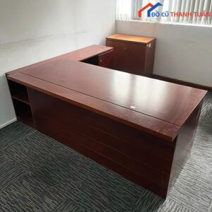 Bàn Giám Đốc Cũ Thiết Kế Góc L Có Hộc Tiện Lợi