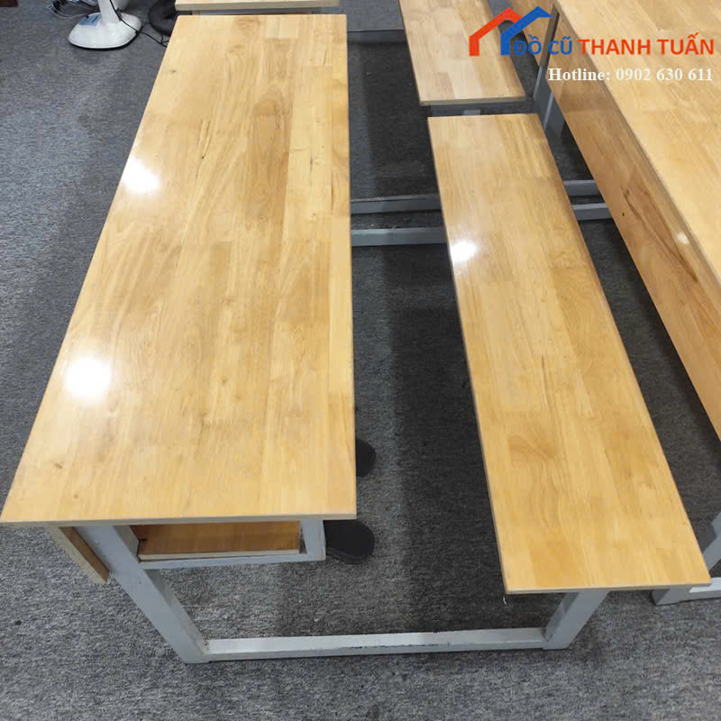 ban-hs-1m2x85x75-ban-lien-khung-G750-2 Bàn Ghế Học Sinh Cũ 1M2x85CM Thiết Kế Liền Khung