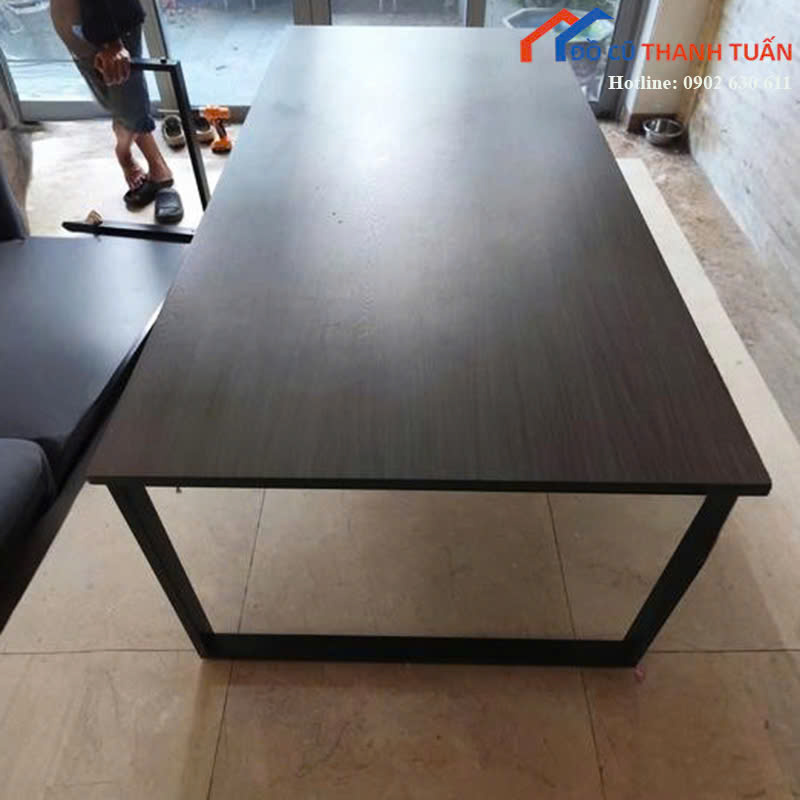 ban-lam-viec-1mx2mx75-sl2-2 Bàn Làm Việc Cũ 1Mx2M Vân Gỗ Màu Nâu Chân Chữ U