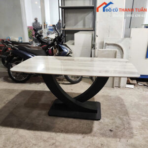 Bàn Ăn Cũ 1M6x85CM Mặt Đá Vân Mây Hiện Đại