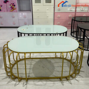 Bàn Sofa Khung Sắt Uốn Cong Hiện Đại Mới 99%