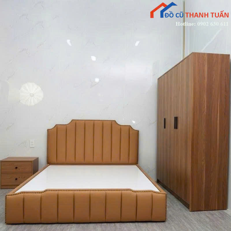 combo-giuong-ngu-tuquanao-tu-dau-giuong-9 Thanh Lý Combo 3 Món Nội Thất Phòng Ngủ Mới 99%