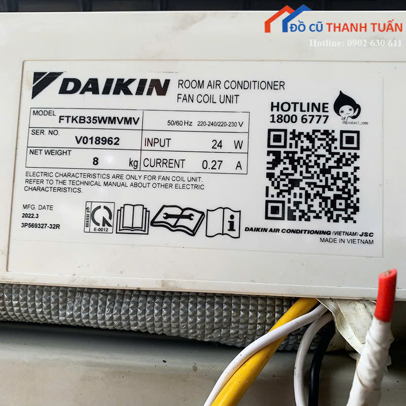 do-dien-lanh-daikin-1.5HP-G7tr5-3 Máy Lạnh Daikin Cũ 1.5HP Làm Lạnh Nhanh