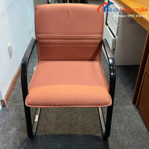 Ghế Văn Phòng Cũ Chân Quỳ Bọc Đệm Màu Cam