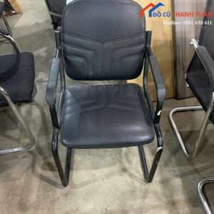 Ghế Chân Quỳ Cũ Bọc Da Màu Đen Hiện Đại