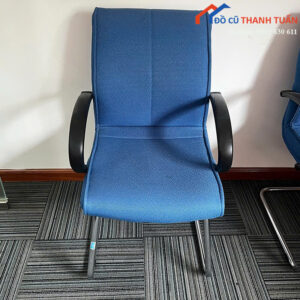 Ghế Văn Phòng Cũ Chân Quỳ Bọc Vải Màu Xanh