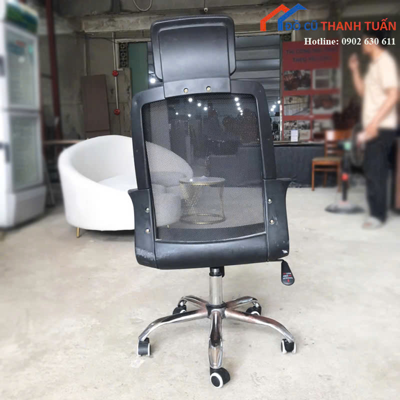 ghe-vp-loai-3 Ghế Xoay Văn Phòng Cũ Có Tựa Đầu Thoải Mái