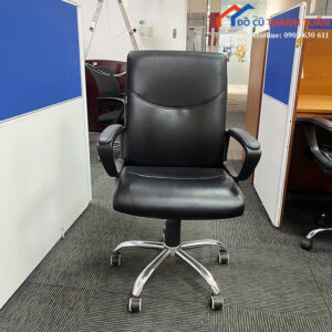Ghế Văn Phòng Cũ Hòa Phát Bọc Da Màu Đen Êm Ái