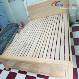 Giường Gỗ Sồi Cũ 1M8x2M Kiểu Dáng Truyền Thống
