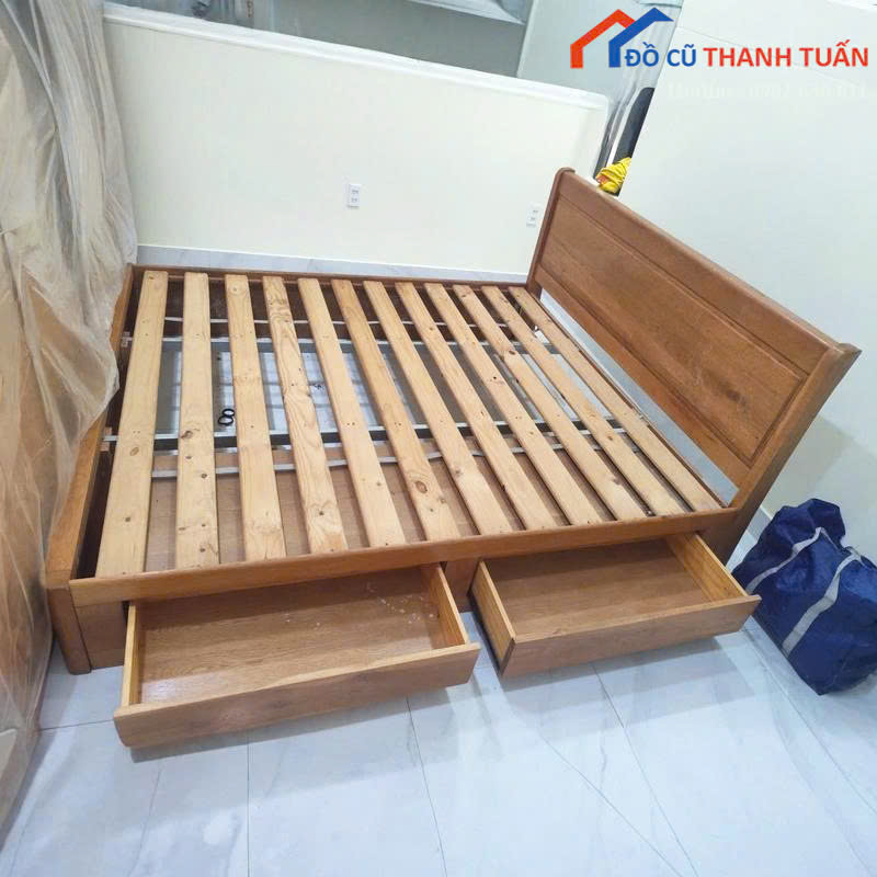 giuong-go-soi-1m8x2m-G3tr5-4 Thanh Lý Đồ Nội Thất Cũ - Chuyên Mua Bán Bàn Ghế Cũ Giá Tốt Nhất