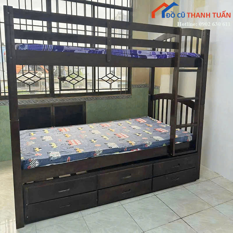 giuong-tang-G3tr5 Giường Tầng Cũ Thiết Kế 2 Tầng Có Ngăn Kéo Dưới