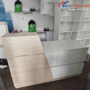 Quầy Lễ Tân Cũ 1M5x60CM Vân Gỗ Phối Trắng Giá Tốt