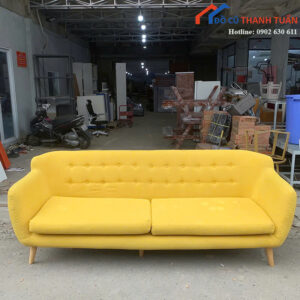 Băng Sofa Cũ 2M1x80CM Bọc Vải Màu Vàng Đẹp Mắt