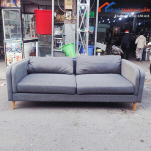 Băng Sofa Cũ 2Mx1M Bọc Vải Màu Xám Hiện Đại