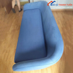Sofa Cũ Bọc Vải Màu Xanh Dương Thiết Kế Hiện Đại