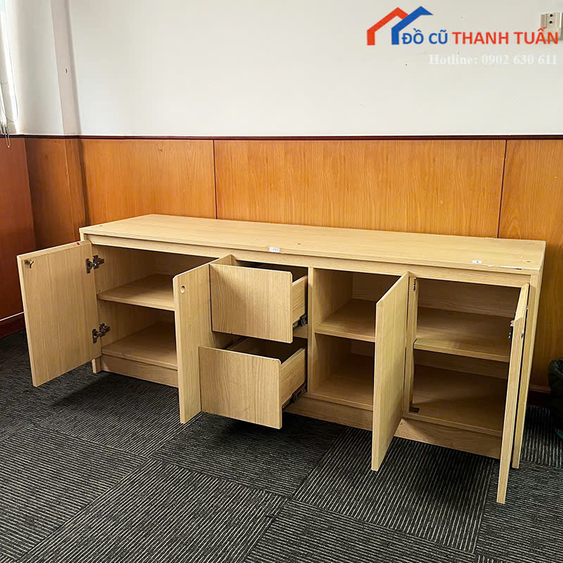 tu-1m71x465x63-G1tr5-3 Tủ Hồ Sơ Cũ 1M7x63CM Vân Gỗ Sáng Nhiều Ngăn