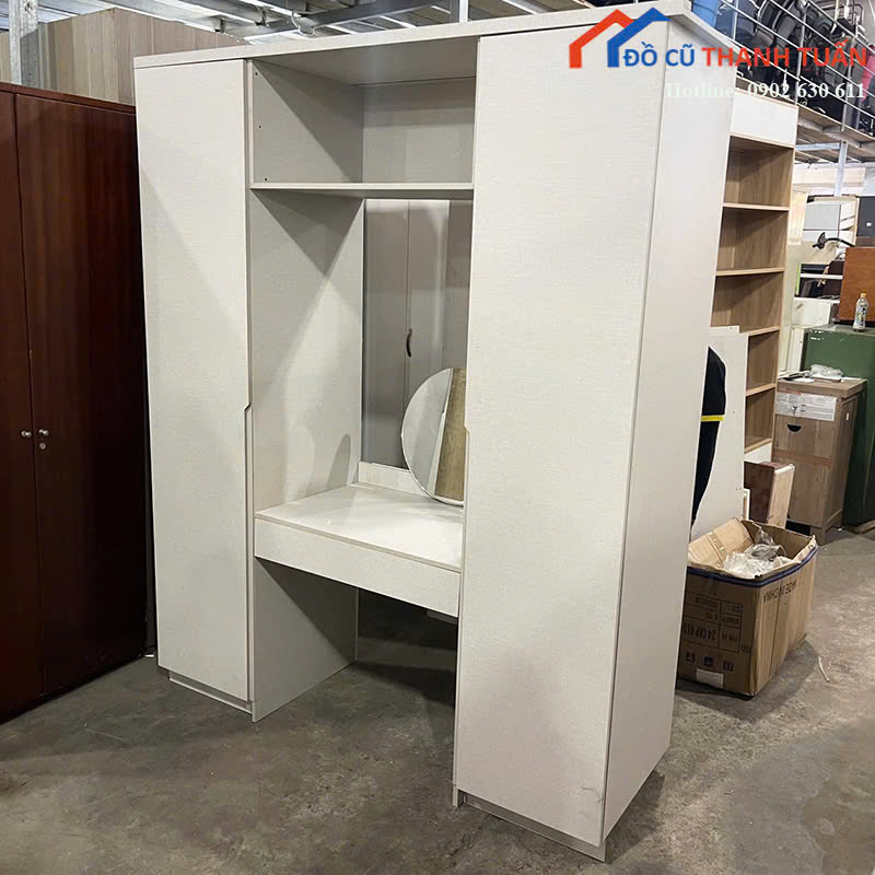 tu-1m75x2m2x60-G3tr5-3 Tủ Quần Áo Cũ 1M75x2M2 Kết Hợp Bàn Trang Điểm