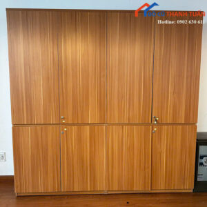 Tủ Hồ Sơ Cũ 2Mx2M Vân Gỗ Thiết Kế 8 Cánh Rộng Rãi