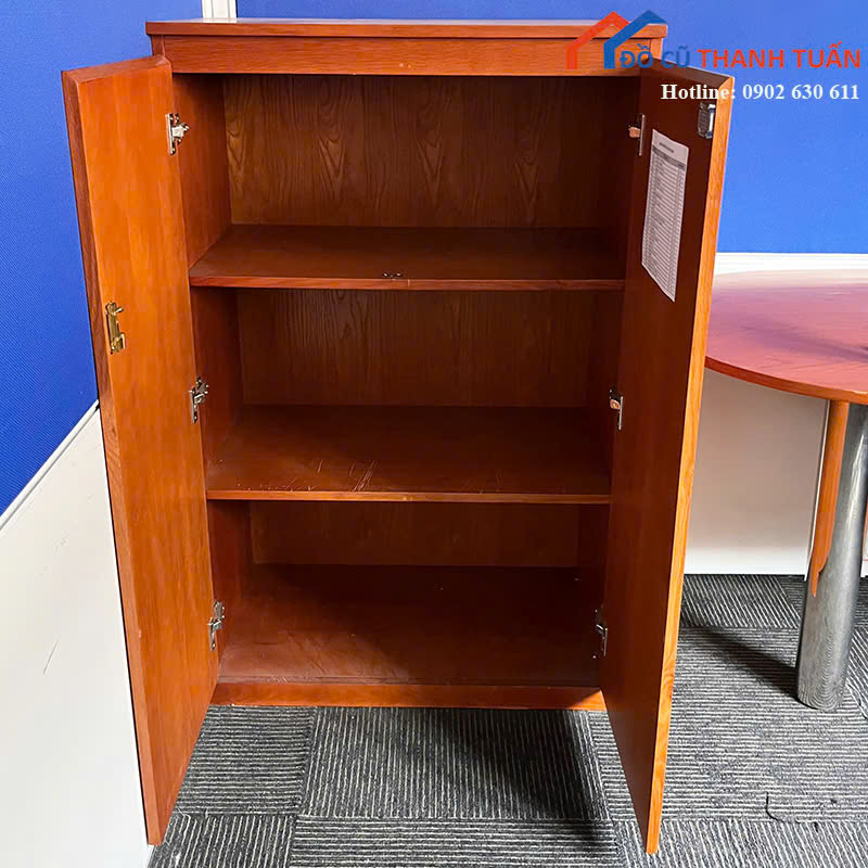 tu-ho-so-1m2x75x40-G6503 Tủ Hồ Sơ Cũ 1M2x75CM Màu Nâu Thiết Kế 2 Cánh
