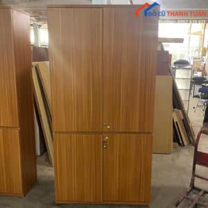 Tủ Hồ Sơ Cũ 1Mx2M Thiết Kế 4 Cánh Vân Gỗ Hiện Đại