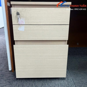 Tủ Hồ Sơ Cũ 45CMx62CM Vân Gỗ Sáng 3 Hộc Kéo