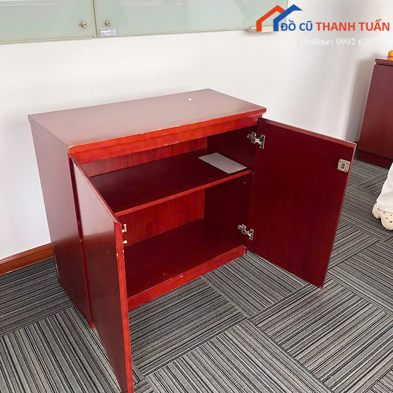 tu-ho-so-88x40x80-G600-3 Tủ Hồ Sơ Cũ 88CMx40CM Màu Nâu Đỏ Có 2 Cánh
