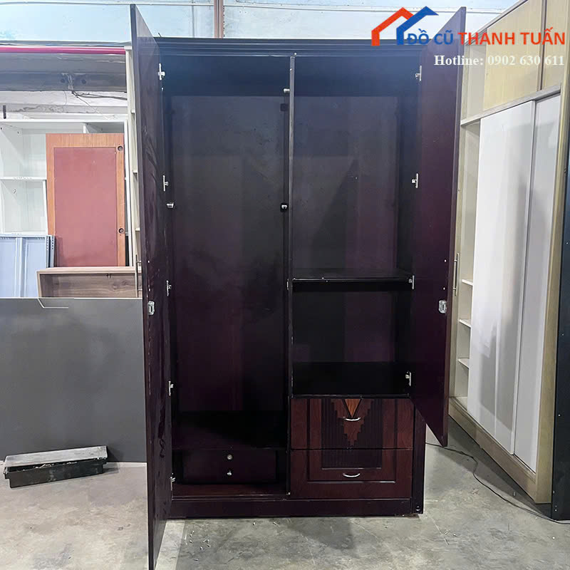 tu-quan-ao-3 Tủ Quần Áo Cũ 1M2x2M Thiết Kế 2 Cánh Nhỏ Gọn