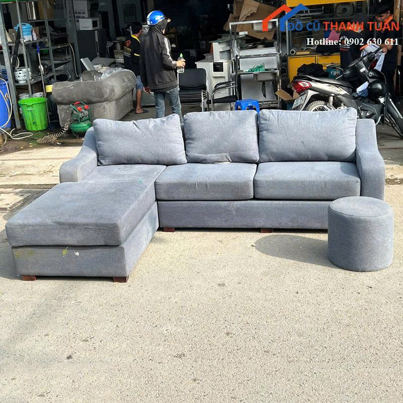 z7176864083451_b123a3f0ab8c99dafb12f84692f63ef0 Sofa Cũ 2M4x1M6 Góc Chữ L Bọc Vải Màu Xám Hiện Đại