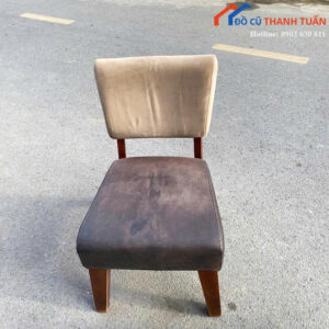 Ghế Cafe Cũ Chân Gỗ Bọc Đệm 2 Màu Nổi Bật