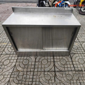 Tủ Bếp Inox Cũ 1M2x50CM Thiết Kế 2 Cánh Lùa Tiện Lợi