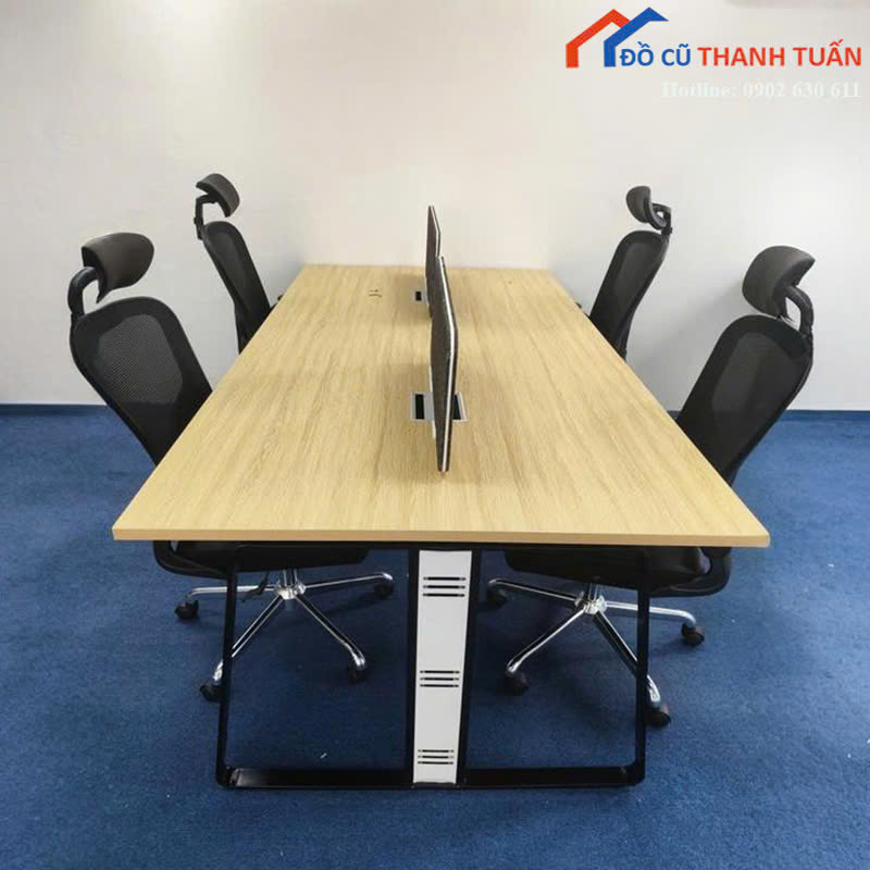 z7184808366741_385cc7094f0de2fa5c2c932789c4ea23 Bàn Làm Việc Cũ 2M4x1M2 The One Cao Cấp 4 Chỗ