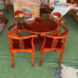 Bộ Bàn Salon 4 Ghế Thiết Kế Kiểu Dáng Cổ Điển Mới 99%