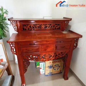 Tủ Thờ Gỗ Tràm Cũ Thiết Kế 2 Tầng Có Hộc Kéo Tiện Lợi