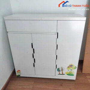 Tủ Giày Dép Cũ 1Mx1M Có 3 Cánh Kết Hợp Ngăn Kéo