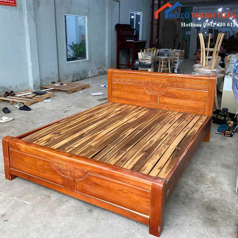 z7195075360939_cbdb738129da19d53e17fe49f8e7789f Giường Cũ Gỗ Xoan Tự Nhiên 1M6x2M Chắc Chắn