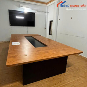 Bàn Họp Cũ 1M8x3M7 Vân Gỗ Thiết Kế Hiện Đại