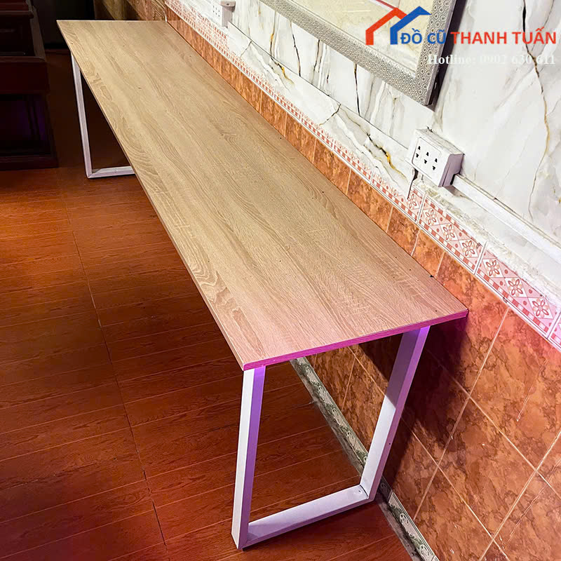 z7198839055495_cfcad9fbeb1326f24610c003b6794c88 Bàn Làm Việc Cũ 2M2x50CM Chân Chữ U Màu Trắng