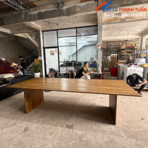 Bàn Họp Gỗ Cũ 2M8x1M2 Màu Nâu Kiểu Dáng Hiện Đại