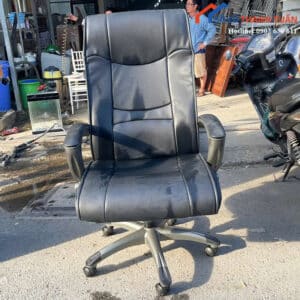 Ghế Giám Đốc Cũ Hòa Phát Bọc Da Màu Đen Sang Trọng
