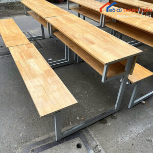 Bàn Ghế Học Sinh Cũ 1M2x85CM Thiết Kế Liền Khung