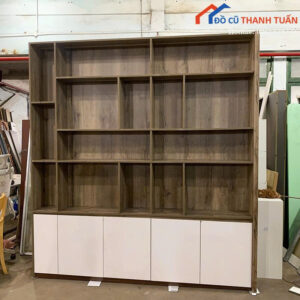 Tủ Trưng Bày Cũ 2M2x2M4 Màu Nâu Vân Gỗ Nhiều Ngăn