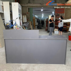 Quầy Lễ Tân Cũ 1M8x60CM Màu Xám Thiết Kế Hiện Đại