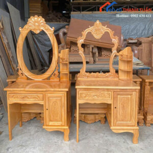 Thanh Lý Bàn Trang Điểm Gỗ Gõ Đỏ Mới 99%