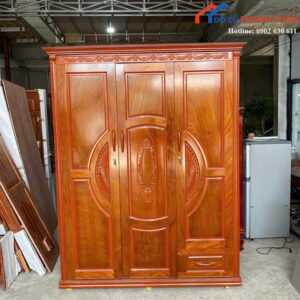 Tủ Quần Áo Phủ Xoan 1M6 Thiết Kế 3 Cánh Mới 99%