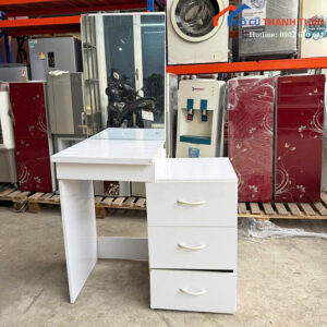 Bàn Trang Điểm Cũ Màu Trắng Thiết Kế 3 Hộc Kéo
