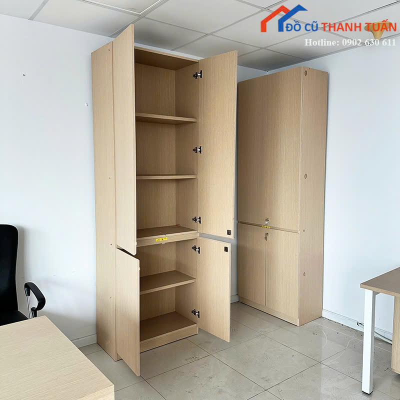 1tu-hs-2m4x80x40-2 Tủ Hồ Sơ Cũ 2M4x80CM Thiết Kế 4 Cánh Nhỏ Gọn