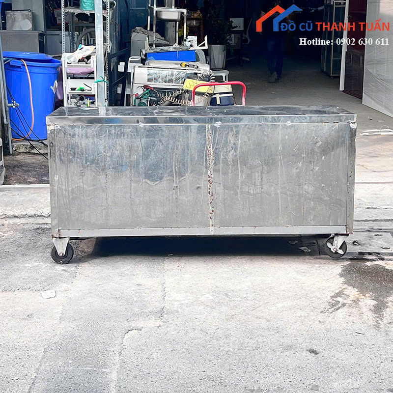 1tu-inox-1m6x60x80-1 Tủ Bếp Cũ 1M6x60CM Inox Thiết Kế 2 Cánh Nhỏ Gọn